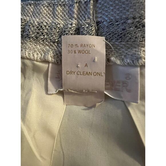 John Meyer Women’s 10 Vintage Stripe Wool Blend Pencil Skirt Button Slit - Picture 6 of 6